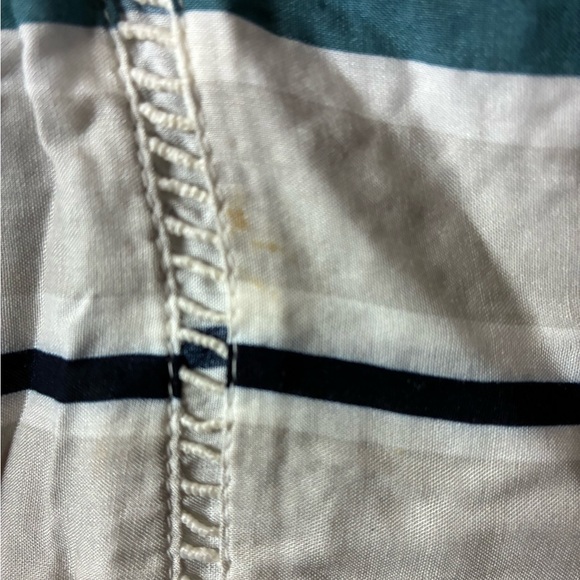 LOFT Striped Long Sleeve V- Neck Sailor Collar Top M - Picture 10 of 11